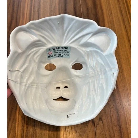 Vintage Disney Mold Plastic Lion Mask King Beast Jungle Animal Halloween Costume - Picture 7 of 13